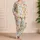 Soft Watercolor Blossoms for Cozy Gift Giving, Relaxed Evenings for Women Year Round Satin Pajamas Set - 4
