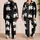 Midnight Black Twin Kittens With Love For Cozy Bedtime And Cat Lover Gifts Nights Satin Pajamas Set - 2