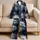 Celestial White Horses Under Starry Skies For Luxe Evening Comfort At Home For Women Satin Pajamas Set - 5