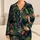 Midnight Tropical Parrots Botanical Lounge Gift For Her And Nature Lovers Vibes Satin Pajamas Set - 1