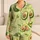 Cute Avocado Motif Relaxed Outfit For Summer Evenings, Gift For Food Lovers And Fans Satin Pajamas Set - 1