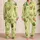 Cute Avocado Motif Relaxed Outfit For Summer Evenings, Gift For Food Lovers And Fans Satin Pajamas Set - 2
