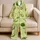 Cute Avocado Motif Relaxed Outfit For Summer Evenings, Gift For Food Lovers And Fans Satin Pajamas Set - 5