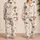 Cute Cartoon Cats On Warm Ivory For Cozy Bedtime And Lounging Home Gift For Cat Lovers Satin Pajamas Set - 2