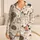 Cute Cartoon Cats On Warm Ivory For Cozy Bedtime And Lounging Home Gift For Cat Lovers Satin Pajamas Set - 1