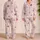 Blush Pink Star Motif Two-Piece Set for Cozy Autumn Nights and Gift Giving for Women Satin Pajamas Set - 2