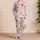 Blush Pink Star Motif Two-Piece Set for Cozy Autumn Nights and Gift Giving for Women Satin Pajamas Set - 4