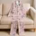 Blush Pink Star Motif Two-Piece Set for Cozy Autumn Nights and Gift Giving for Women Satin Pajamas Set - 5