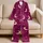 Plum Crescent Moon And Ivory Star Sleepover Style For Cozy Feminine Nights At Home Satin Pajamas Set - 5