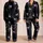 Black Butterfly Heart Lounge Outfit For Cozy Nights At Home For Women And Teens Daily Satin Pajamas Set - 2