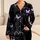 Black Butterfly Heart Lounge Outfit For Cozy Nights At Home For Women And Teens Daily Satin Pajamas Set - 1