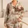 Western Desert Cowboy Horses And Cactus Cozy Autumn Holiday Gift For Girls At Home Satin Pajamas Set - 1