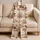 Western Desert Cowboy Horses And Cactus Cozy Autumn Holiday Gift For Girls At Home Satin Pajamas Set - 5