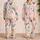 Blush Pink Farmyard Birds For Cozy Bedtime Gifts For Girls, Kids, And Little Ones Satin Pajamas Set - 2