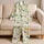 Scattered Dinosaur Safari for Cozy Spring Nights, Kids Nursery Gift for Little Ones Satin Pajamas Set - 5