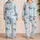 Blue Whale And Sailboat Coastal Summer Nights Bedroom Gift For Teens, Beach House Style Satin Pajamas Set - 2