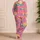 Retro Sunset Ocean Sleep Set For Summer Nights, Teens And Coastal Vacation Getaways Satin Pajamas Set - 4
