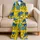 Lemon Yellow Graffiti Splash Lounge Wear For Teens And Tweens For Cozy Nights At Home Satin Pajamas Set - 5