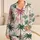 Tropical Palm Resort Lounging for Summer Nights, Men's Teen Fit, Soft Ivory Field Satin Pajamas Set - 1