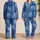 Blue Palm Fronds And Tropical Leaves For Summer Vacation Getaways Gift For Teenagers Satin Pajamas Set - 2