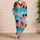 Tropical Sunset Palm Silhouette For Summer Evenings, Beach Vacations, Teen Gift Ideas Satin Pajamas Set - 4