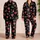Black Heart And Love Motif Lounge Set For Cozy Nights In At Home For Teen Girls Daily Satin Pajamas Set - 2