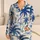 Vintage Tropical Palm Resort Motif For Warm Nights And Vacation Getaways For Men Satin Pajamas Set - 1