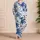 Vintage Tropical Palm Resort Motif For Warm Nights And Vacation Getaways For Men Satin Pajamas Set - 4
