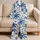Vintage Tropical Palm Resort Motif For Warm Nights And Vacation Getaways For Men Satin Pajamas Set - 5
