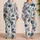 Vintage Tropical Palm Resort Lounge Set For Warm Weather Vacation Relaxation For Teens Satin Pajamas Set - 2
