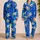 Bold Soccer Ball Cobalt Loungewear for Teen Athletes and Weekend Downtime at Home Satin Pajamas Set - 2