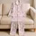 Blush Pink Bow And Stripe Spring Lounge Look For Cozy Home Nights And Gift Giving Satin Pajamas Set - 5