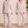 Blush Pink Bow And Stripe Spring Lounge Look For Cozy Home Nights And Gift Giving Satin Pajamas Set - 2