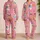 Bubblegum Pink Candy Dessert Bedtime Set With Sweet Treat Motifs For Teens And Women Satin Pajamas Set - 2