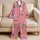 Bubblegum Pink Candy Dessert Bedtime Set With Sweet Treat Motifs For Teens And Women Satin Pajamas Set - 5