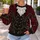 Victorian Vampire Costume Details for Halloween Parties and Gothic Masquerade Fans All-over Print Knitted Sweater - 5