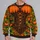 Orange Pumpkin Corset Halloween Party Look for Spooky Seasonal Costume Celebrations All-over Print Knitted Sweater - 2