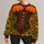 Orange Pumpkin Corset Halloween Party Look for Spooky Seasonal Costume Celebrations All-over Print Knitted Sweater - 1