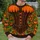 Orange Pumpkin Corset Halloween Party Look for Spooky Seasonal Costume Celebrations All-over Print Knitted Sweater - 6