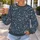 Blue Botanical Florals for Everyday Autumn Outfits and Relaxed Weekend Wardrobe Styling All-over Print Knitted Sweater - 5