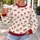 Crimson Ribbon Bows on Ivory for Cozy Autumn Outfits and Gift Giving All-over Print Knitted Sweater - 5