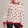 Crimson Ribbon Bows on Ivory for Cozy Autumn Outfits and Gift Giving All-over Print Knitted Sweater - 1
