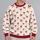 Crimson Ribbon Bows on Ivory for Cozy Autumn Outfits and Gift Giving All-over Print Knitted Sweater - 2