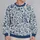 Indigo Blue Botanical Florals for Cozy Autumn Outings and Everyday Cottage Style All-over Print Knitted Sweater - 2