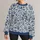 Indigo Blue Botanical Florals for Cozy Autumn Outings and Everyday Cottage Style All-over Print Knitted Sweater - 1