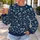 Ivory Wildflower Vines on Navy for Elegant Autumn Outfits and Everyday Botanical Style All-over Print Knitted Sweater - 5