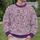 Lavender Floral Paisley Motifs for Cozy Autumn Outings and Colorful Everyday Style All-over Print Knitted Sweater - 6