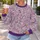 Lavender Floral Paisley Motifs for Cozy Autumn Outings and Colorful Everyday Style All-over Print Knitted Sweater - 5