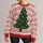 Evergreen Tree and Folk Chevrons for Cozy Holiday Gatherings and Winter Cheer All-over Print Knitted Sweater - 1