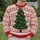 Evergreen Tree and Folk Chevrons for Cozy Holiday Gatherings and Winter Cheer All-over Print Knitted Sweater - 6